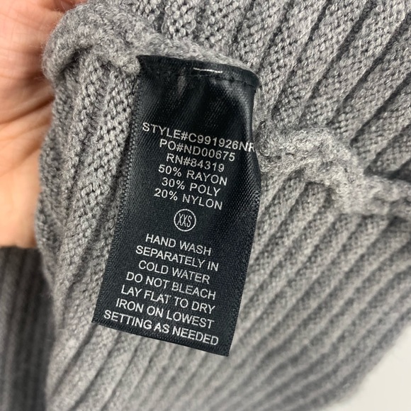 Devotion by Cyrus Cowl Neck Ribbed Tunic Sweater XXS - Picture 5 of 7